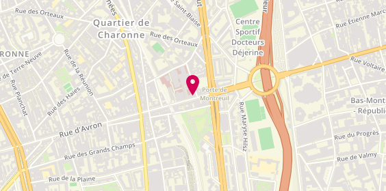 Plan de Hanker Sport, 133 Rue d'Avron, 75020 Paris