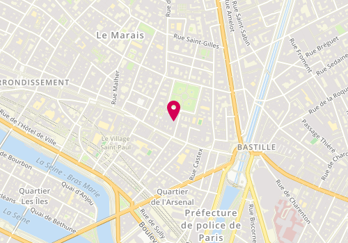 Plan de Sipetit Paris, 9 Rue de Birague, 75004 Paris