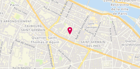 Plan de Bégum, 18 Rue du Pré Aux Clercs, 75007 Paris