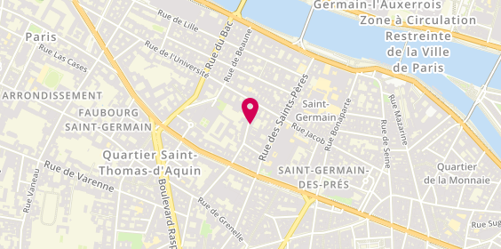 Plan de Germaine Pratinette / Marie des Pres, 11 Rue du Pré Aux Clercs, 75007 Paris