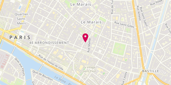 Plan de K.Jacques, 16 Rue Pavée, 75004 Paris