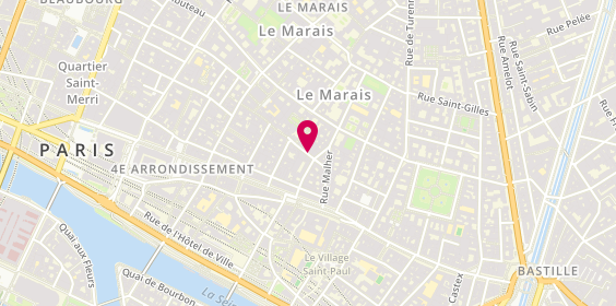 Plan de H&M Hennes & Mauritz, 4 Rue des Rosiers, 75004 Paris