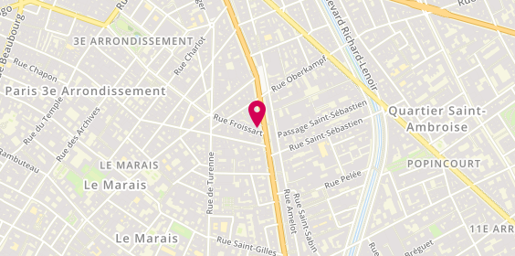 Plan de Bonton Filles du Calvaire, 5 Boulevard des Filles du Calvaire, 75003 Paris