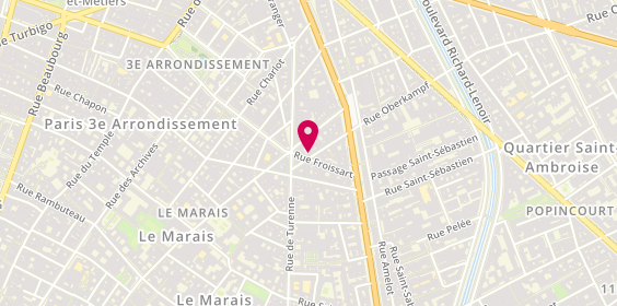 Plan de Pied de Biche, 5 Rue Commines, 75003 Paris