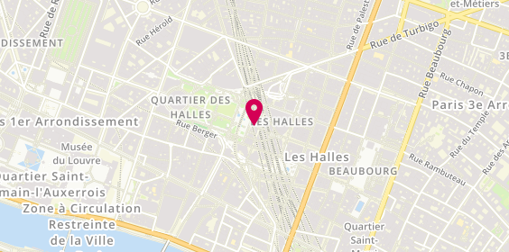 Plan de Celio, Centre Commercial Forum des Halles
Niveau -3
Rue de l'Equerre Porte Rambuteau, 75001 Paris