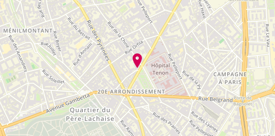 Plan de A Pieds Joints, 41 Rue des Gâtines, 75020 Paris