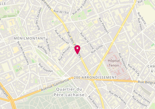 Plan de Mistinguette, 265 Rue des Pyrénées, 75020 Paris