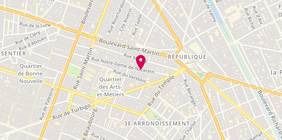 Plan de Beaubien, 21 Rue Notre Dame de Nazareth, 75003 Paris