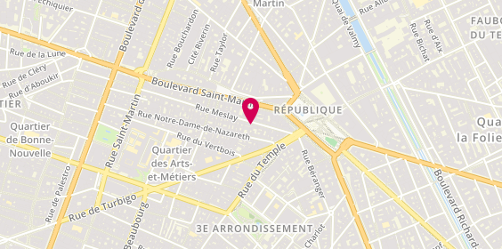 Plan de Meslay Marques, 17 Rue Meslay, 75003 Paris
