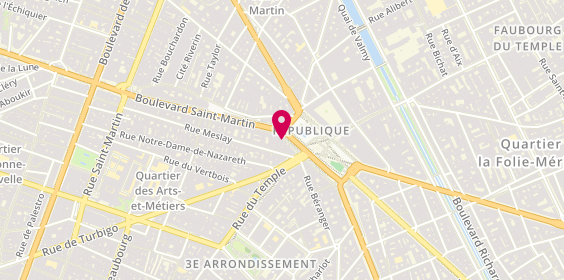 Plan de Cotton Velours, 21 Place de la République, 75003 Paris