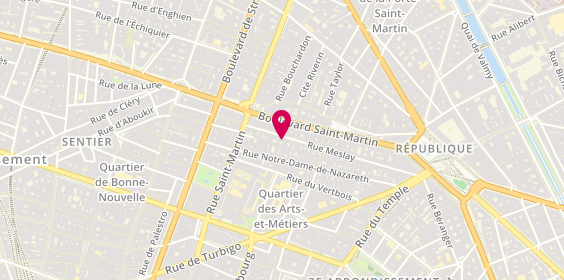 Plan de Crystal Line Paris, 57 Rue Meslay, 75003 Paris