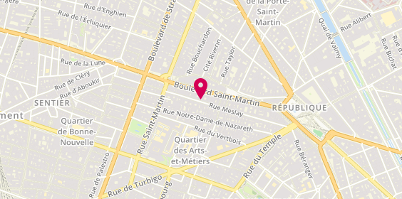 Plan de Hugan, 44 Rue Meslay, 75003 Paris