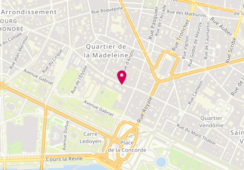 Plan de Roger Vivier, 29 Rue Faubourg Saint Honoré, 75008 Paris