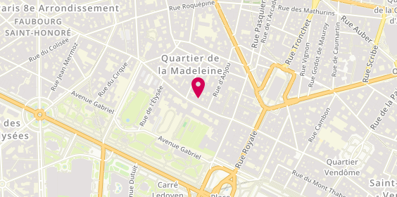 Plan de Brunello Cucinelli, 54 Rue du Faubourg Saint-Honoré, 75008 Paris