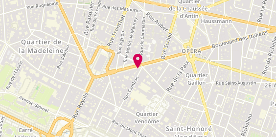 Plan de J.M Weston, 1-3 Boulevard de la Madeleine, 75001 Paris