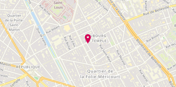 Plan de Nouveau Printemps, 68 Rue du Faubourg du Temple, 75011 Paris