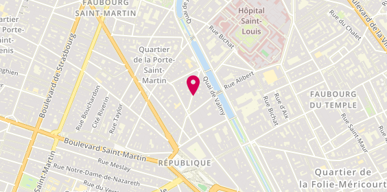 Plan de Belair, 22 Rue Beaurepaire, 75010 Paris