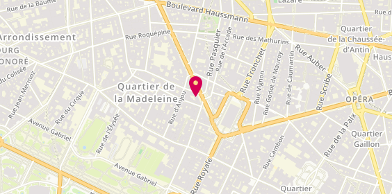 Plan de Mettez, 9 Boulevard Malesherbes, 75008 Paris