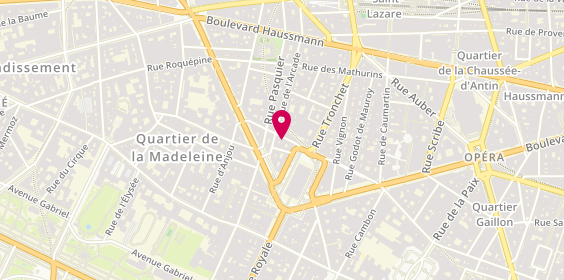 Plan de Lingerie Délia Bodi, 3 Rue Chauveau Lagarde, 75008 Paris