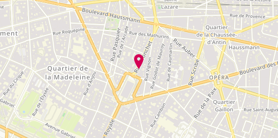 Plan de Fairmount, 4 Rue Tronchet, 75008 Paris