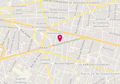 Plan de Grizzi, 30 boulevard des Italiens, 75009 Paris