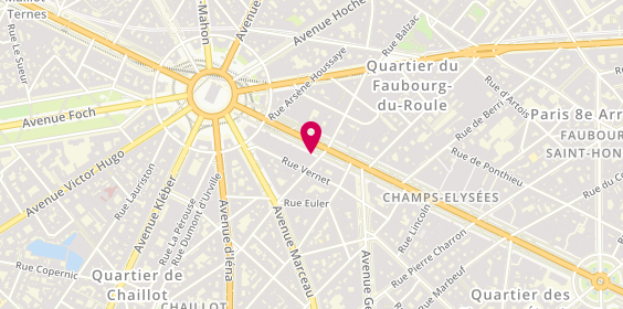 Plan de Hugo Boss, 115 Avenue Champs Elysées, 75008 Paris