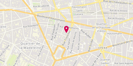 Plan de Kickers, 23 Rue Tronchet, 75008 Paris