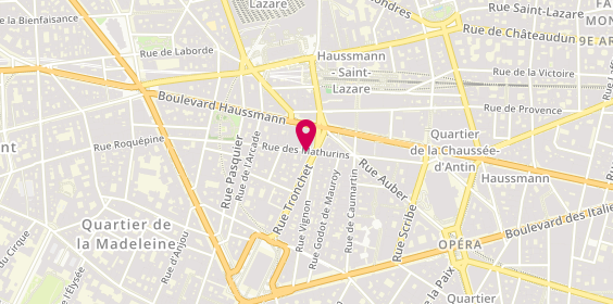 Plan de Comptoir des Cotonniers, 31 Rue Tronchet, 75008 Paris