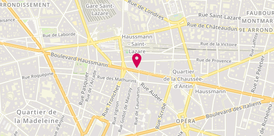 Plan de Tod's Boutique corner Printemps Haussman, 64 Boulevard Haussmann, 75009 Paris