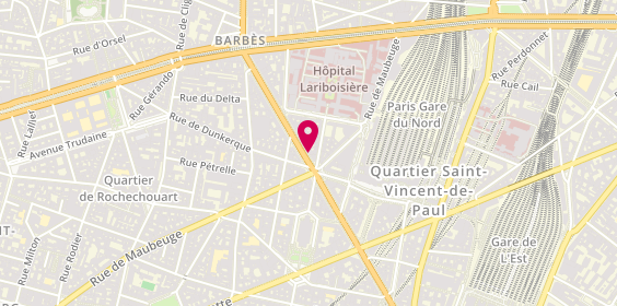 Plan de King Soldes, 136 Boulevard de Magenta, 75010 Paris