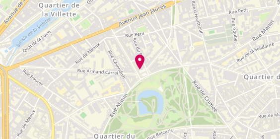 Plan de AROUA Petronella, Rattachement Mairie
5 Place Armand Carrel, 75019 Paris