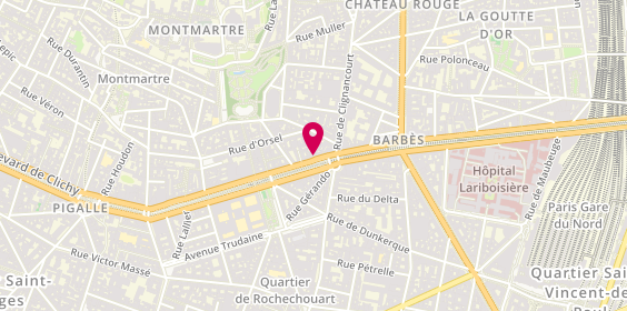 Plan de T.K, 46 Boulevard Rochechouart, 75018 Paris