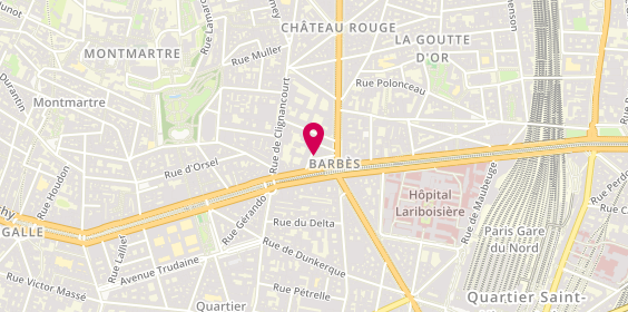 Plan de Au Bonheur des Mariées, 6 Rue Bervic, 75018 Paris