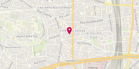 Plan de Edmond Chausseur, 18 Rue Poulet, 75018 Paris