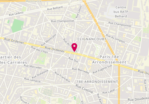 Plan de Cindrillon, 86 Rue Ordener, 75018 Paris