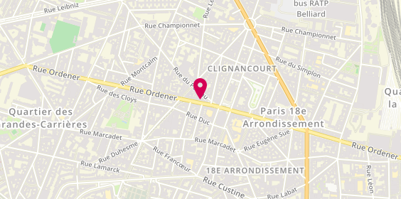 Plan de Bel Chou's, 86 Rue Ordener, 75018 Paris