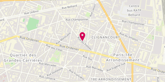 Plan de M.W.C.S, 24 Rue Poteau, 75018 Paris