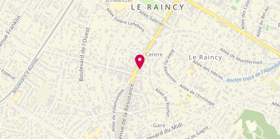 Plan de Sportsystem, 80 avenue de la Résistance, 93340 Le Raincy