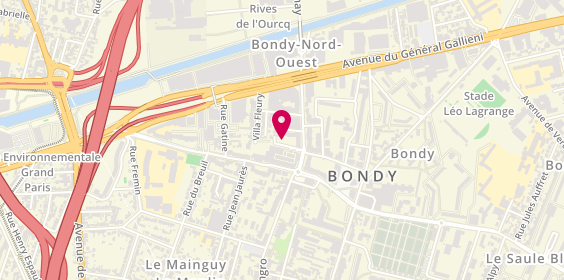 Plan de Outlet Bondy, 55 Rue Jules Guesde, 93140 Bondy