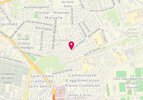 Plan de MOUETTER Sofiane, 4 Rue de Villiers, 93200 Saint-Denis