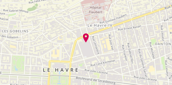Plan de Jacqueline Riu, 22 Rue Casimir Périer, 76600 Le Havre