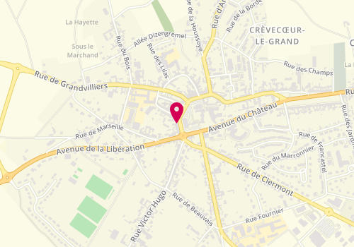 Plan de Les Choux Roses, 18 Rue Gambetta, 60360 Crèvecœur-le-Grand