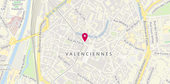 Plan de Le Palais du Corset - Lingerie Fine, 12 Rue de Paris, 59300 Valenciennes