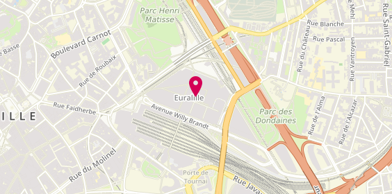 Plan de Go Sport Lille Euralille, 100 avenue Willy Brandt, 59777 Lille