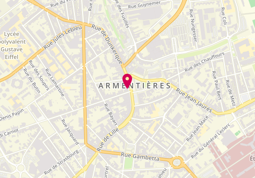 Plan de Comptoir de Diffusion Textile, 22 Place du General de Gaulle, 59280 Armentières