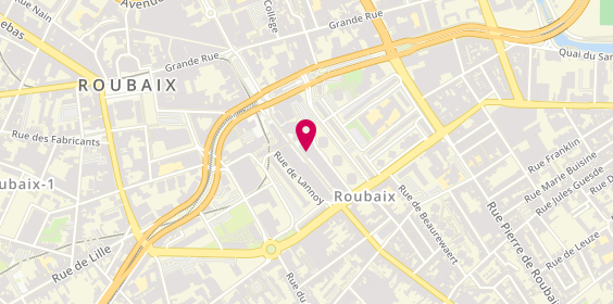 Plan de Designer Outlet Roubaix, 44 Rue Mail de Lannoy, 59100 Roubaix