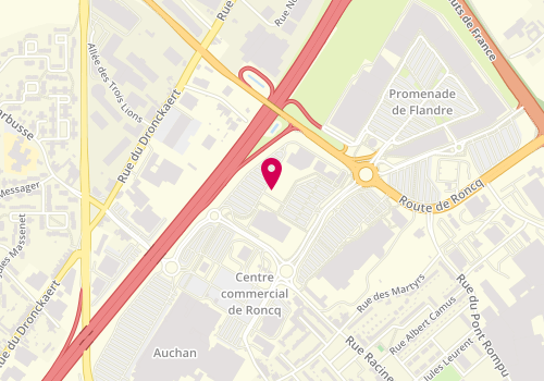 Plan de GÉMO, Route du Petit Menin Centre Commercial Auchan Roncq, 59960 Neuville-en-Ferrain